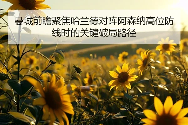 曼城前瞻聚焦哈兰德对阵阿森纳高位防线时的关键破局路径